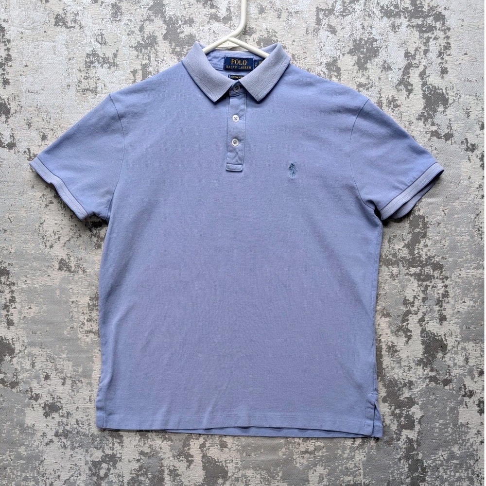 Polo Ralph‎ Lauren Men's Blue Custom Slim Fit Polo Shirt Size Large